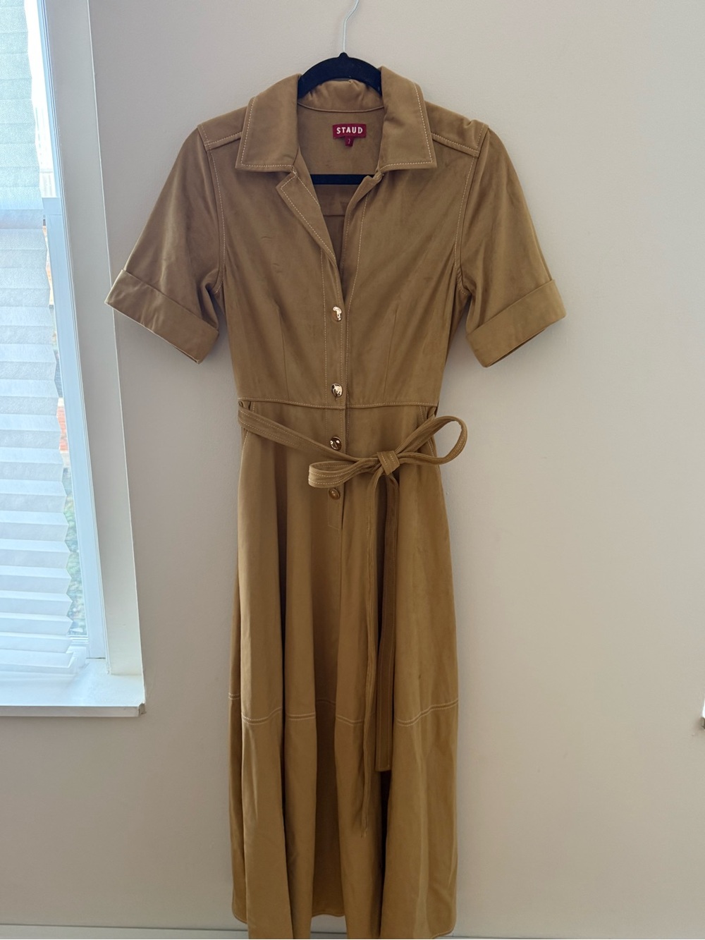 STAUD Millie Maxi Shirtdress